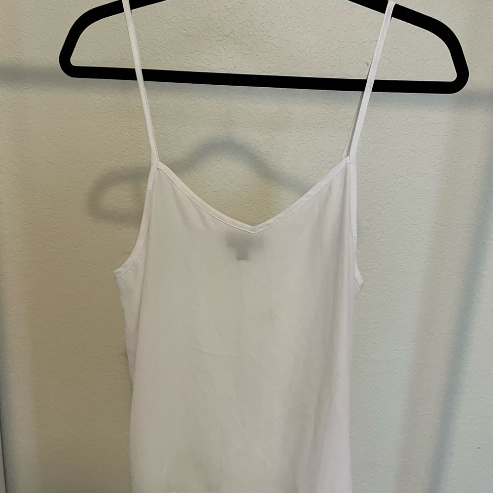 Elegant White Spaghetti Strap Top